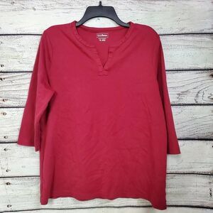 L.L.Bean XL Burgundy LS Shirt